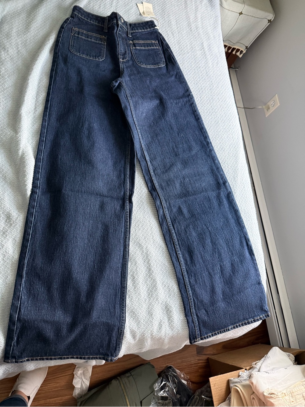 Wide Leg Women's Jeans in Dark Indigo - Classic Flare